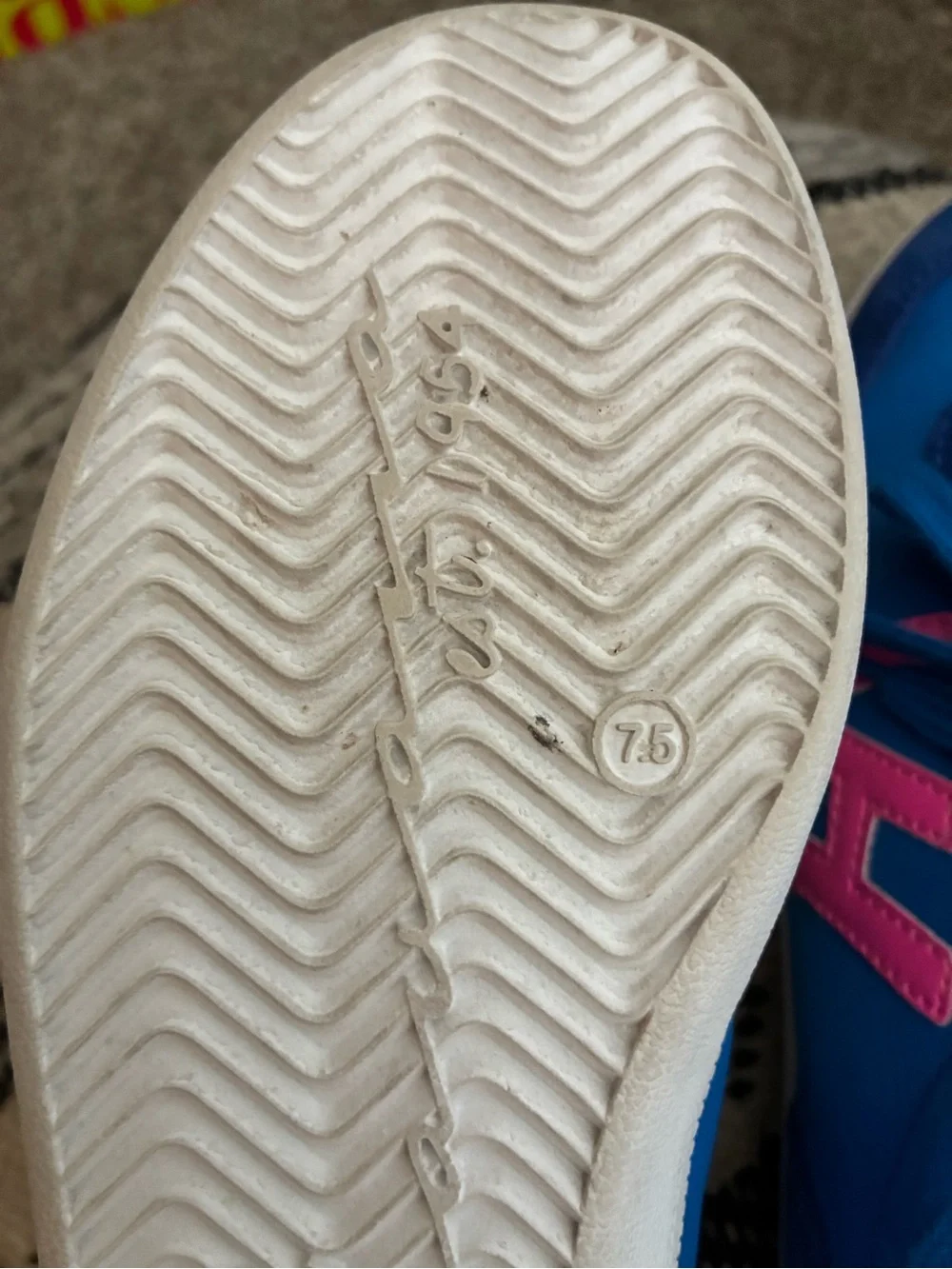 Vintage Havana Blue and Pink Lace-Up Sneakers